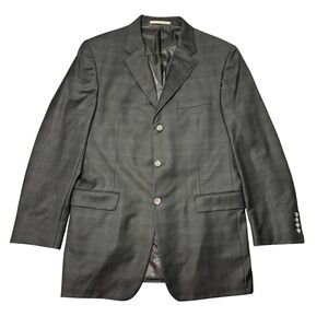 Burberry London Kensington Wool Plaid Men's Sport Coat Size 42L Blazer